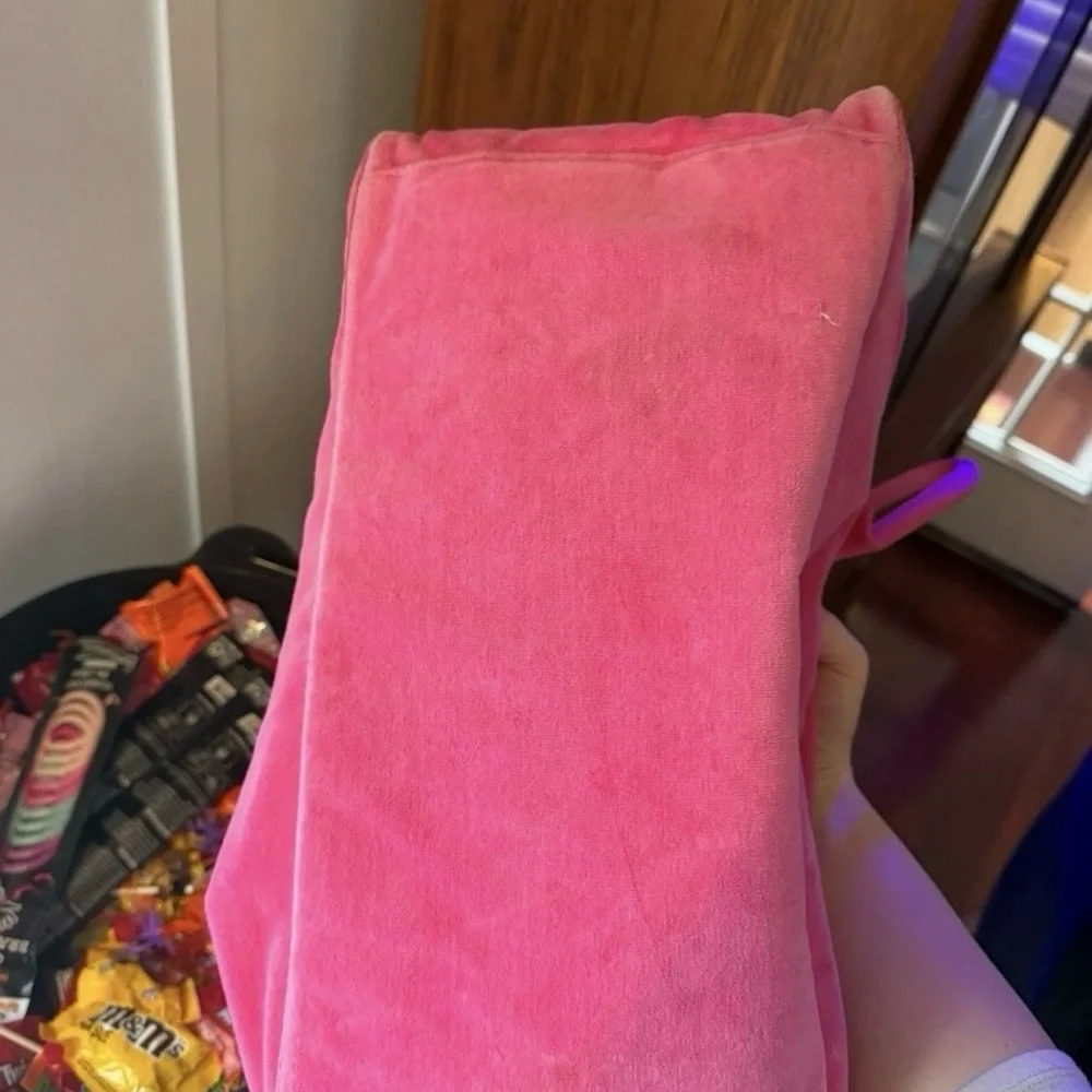 Vintage Y2K Limited Too Sleep Over Bag Hot Pink Velour Studded Girls Bag 💗💓 - Picture 6 of 10